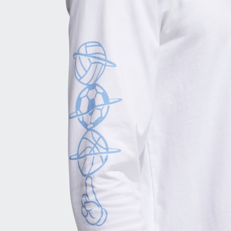 Camiseta Manga Longa Disney Sport Branca Adidas