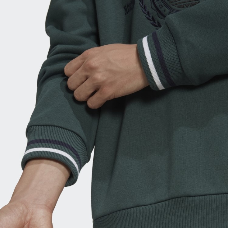 Moletom Varsity Gola Redonda Verde Mineral Adidas