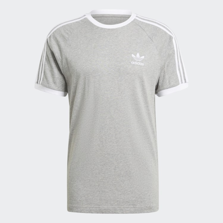 Camiseta Adicolor Classics Com As Três Listras Cinza Médio Adidas