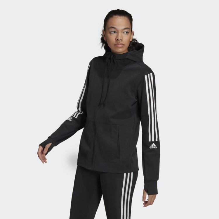 Moletom Preto Aeroready Feito Para Treino Adidas Fashion