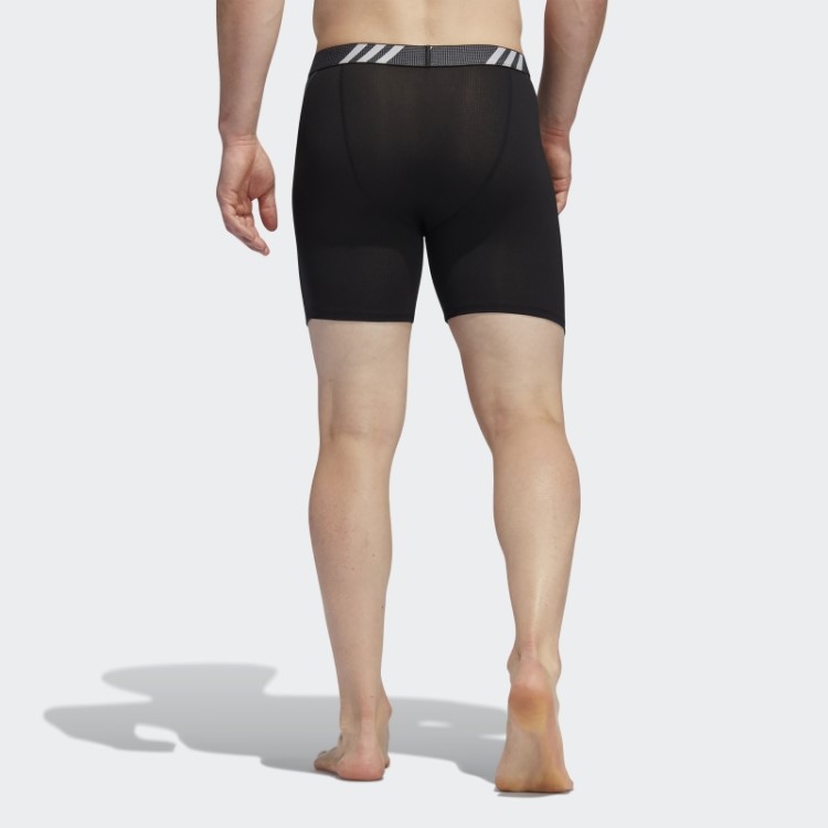 Cuecas Boxer De Malha De Desempenho 3 Pares Preto Adidas