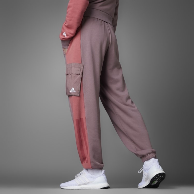 Calça Roxa Adidas Colorblock French Terry