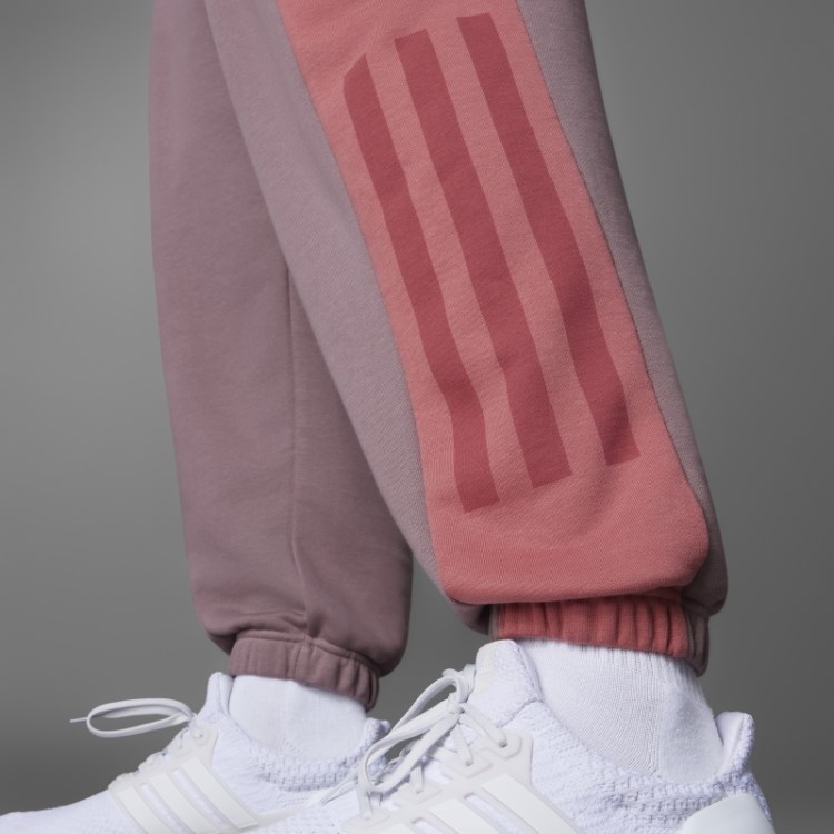 Calça Adidas Colorblock French Terry Roxa