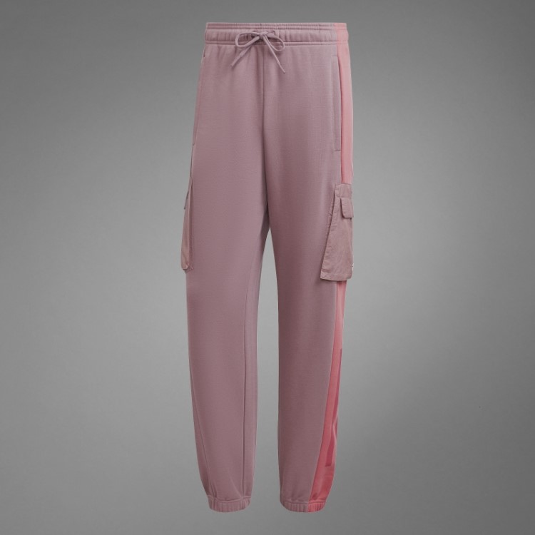 Calça Adidas Colorblock French Terry Roxa