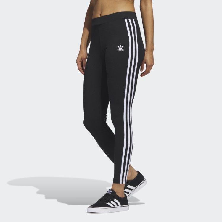 Meia-calça Adidas Adicolor Classics Com As Três Listras Preta