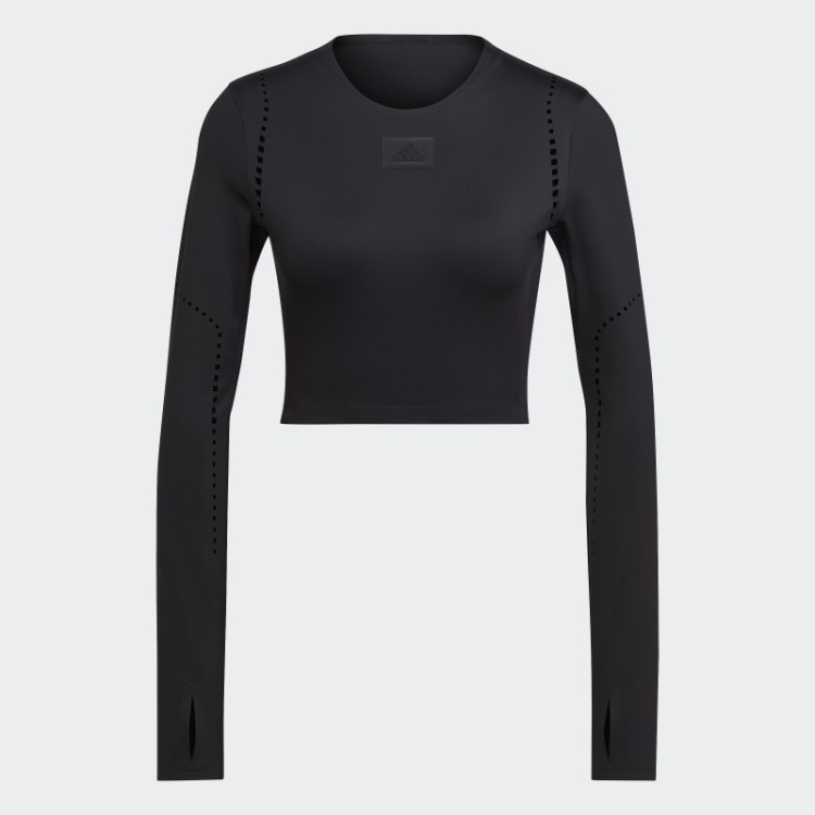 Top De Manga Comprida Preto Best Of Adidas Quente