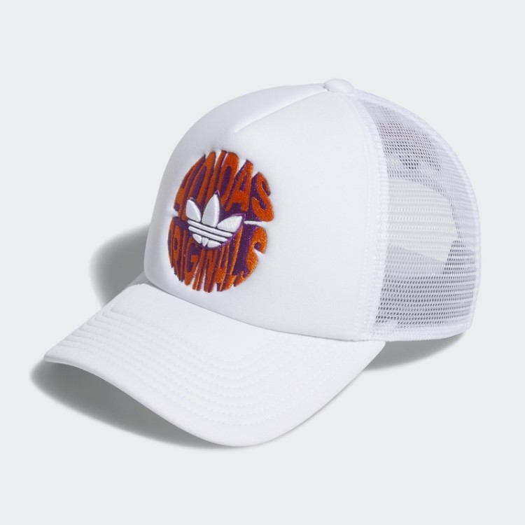 Chapéu De Caminhoneiro Espiral Adidas Branco