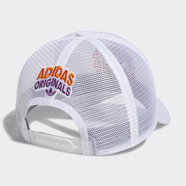 Chapéu De Caminhoneiro Espiral Adidas Branco