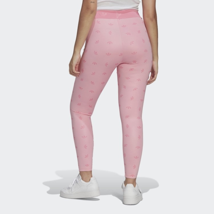 Legging Adidas Rosa Claro 7/8 Cintura Alta Com Estampa Allover