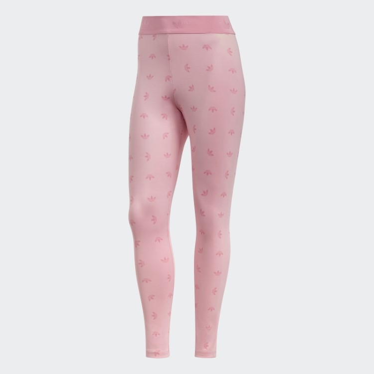 Legging Adidas Rosa Claro 7/8 Cintura Alta Com Estampa Allover