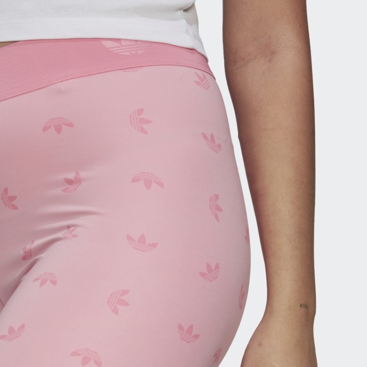 Legging Adidas Rosa Claro 7/8 Cintura Alta Com Estampa Allover