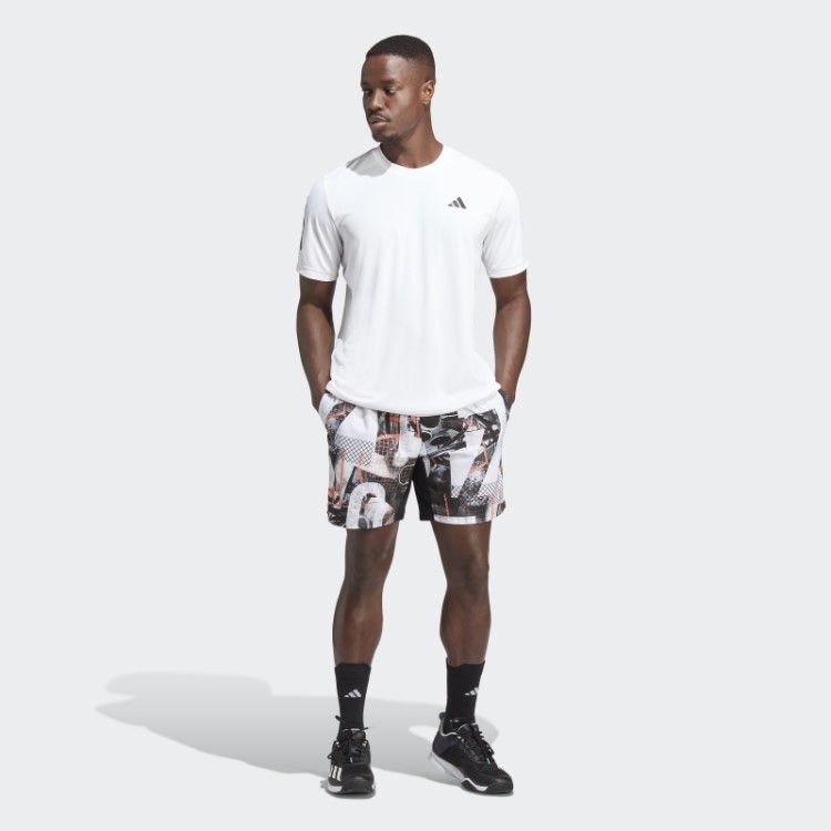 Camiseta De Tênis Branca Com As Três Listras Adidas Club