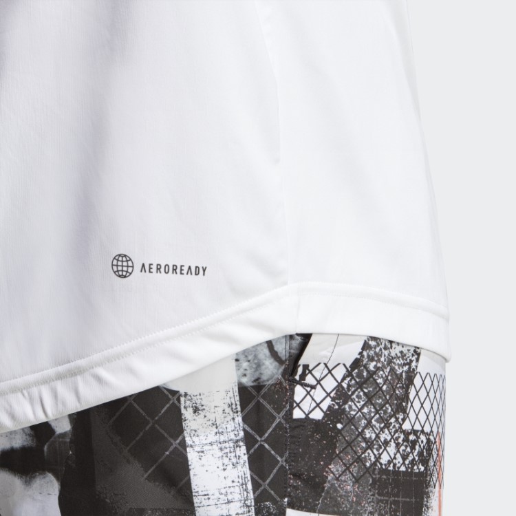 Camiseta De Tênis Branca Com As Três Listras Adidas Club