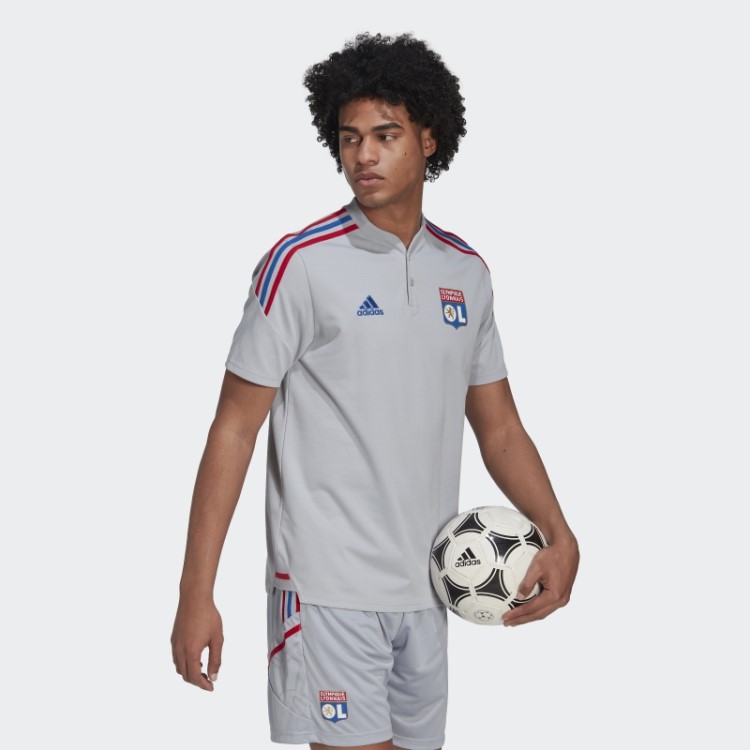 Adidas Olympique Lyonnais Tiro 21 Camisa Polo Prata