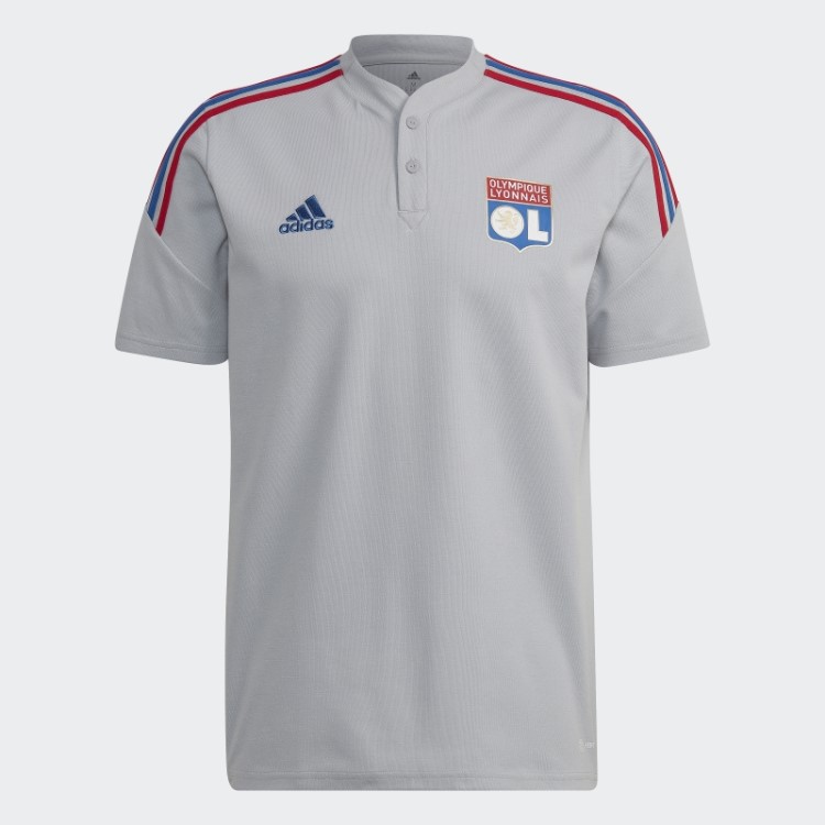 Adidas Olympique Lyonnais Tiro 21 Camisa Polo Prata