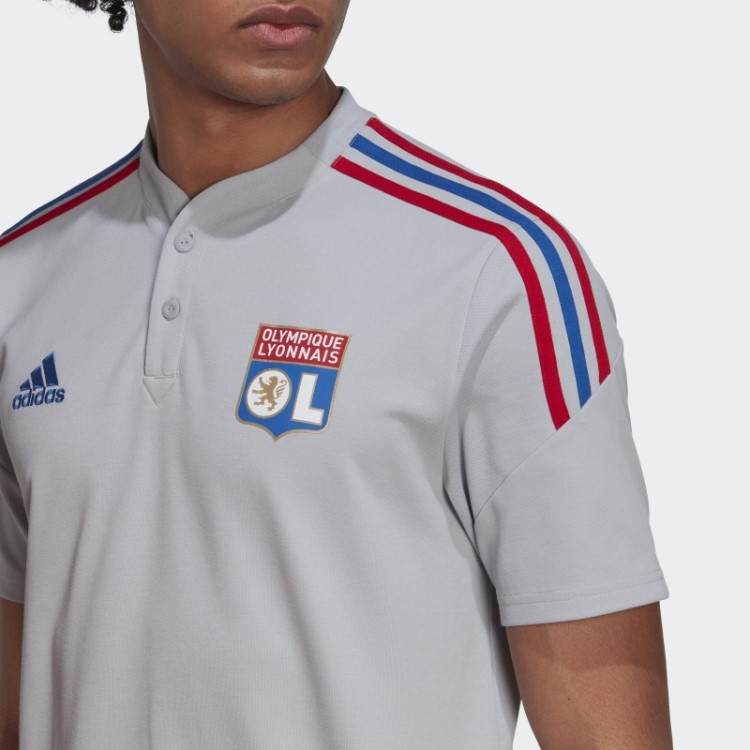 Adidas Olympique Lyonnais Tiro 21 Camisa Polo Prata
