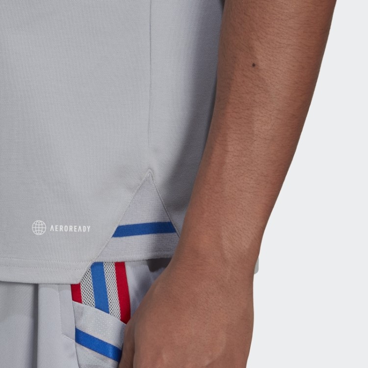 Adidas Olympique Lyonnais Tiro 21 Camisa Polo Prata