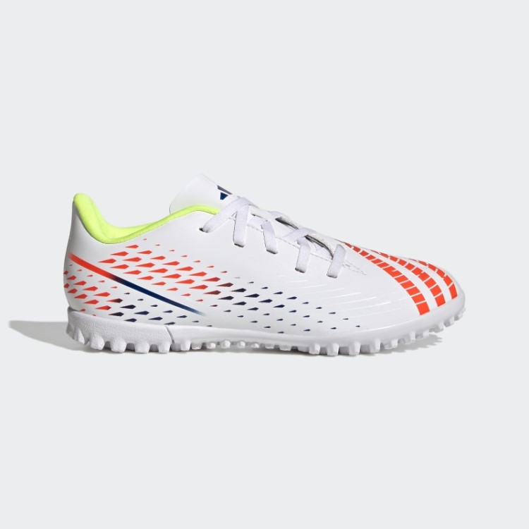 Branco Predador Edge.4 Sapatos Turf Adidas