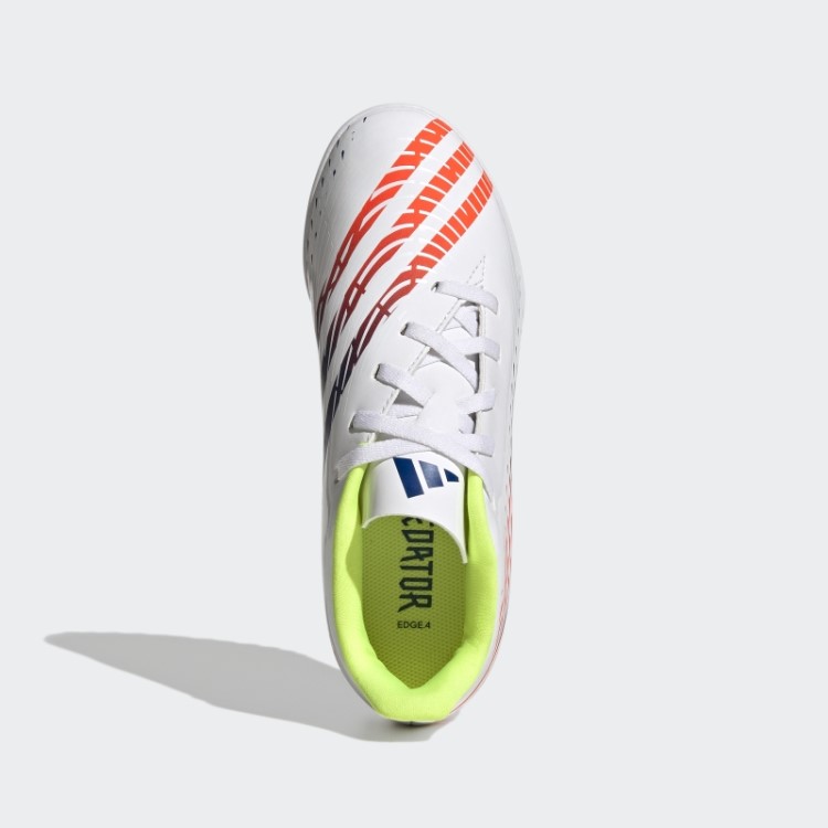 Branco Predador Edge.4 Sapatos Turf Adidas