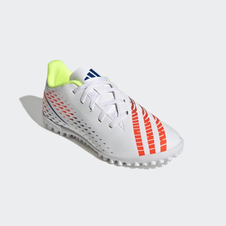 Branco Predador Edge.4 Sapatos Turf Adidas