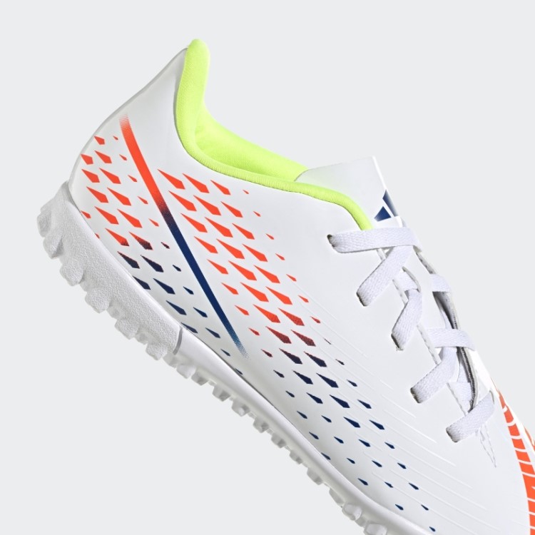 Branco Predador Edge.4 Sapatos Turf Adidas