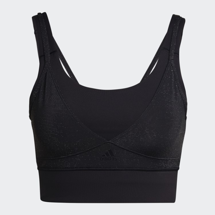 Sutiã Brilhante Powerimpact Training De Suporte Médio Adidas Preto