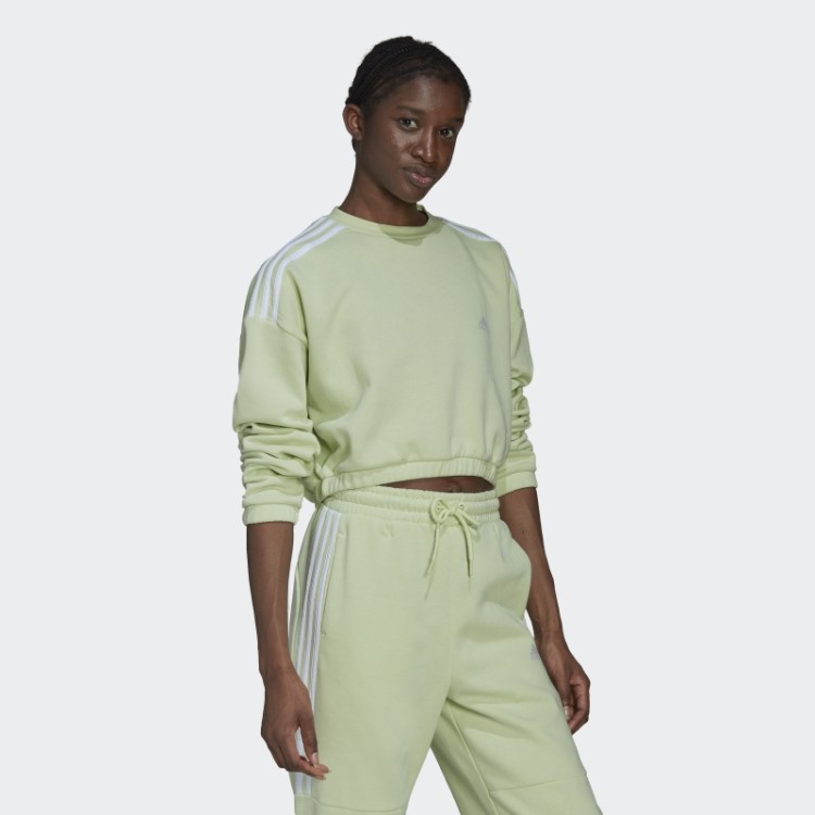 Moletom Adidas Lime Hyperglam Crop Crew