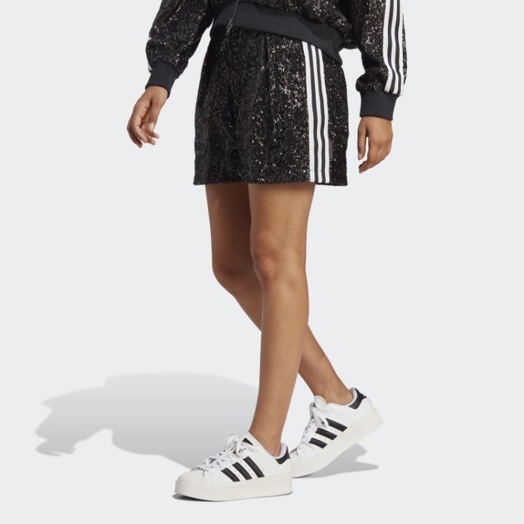 Bermuda De Lantejoulas Versão Azul Adidas Preto