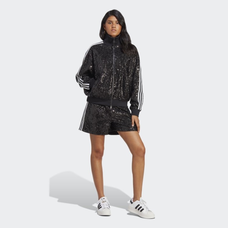 Bermuda De Lantejoulas Versão Azul Adidas Preto