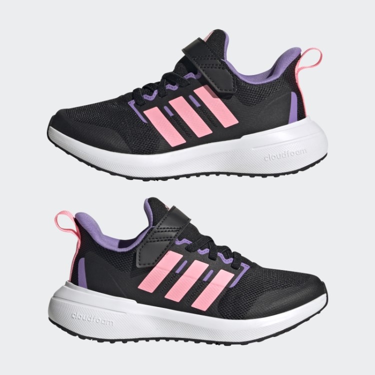 Sapato Rosa Adidas Fortarun 2.0 Cloudfoam Com Cadarço Elástico