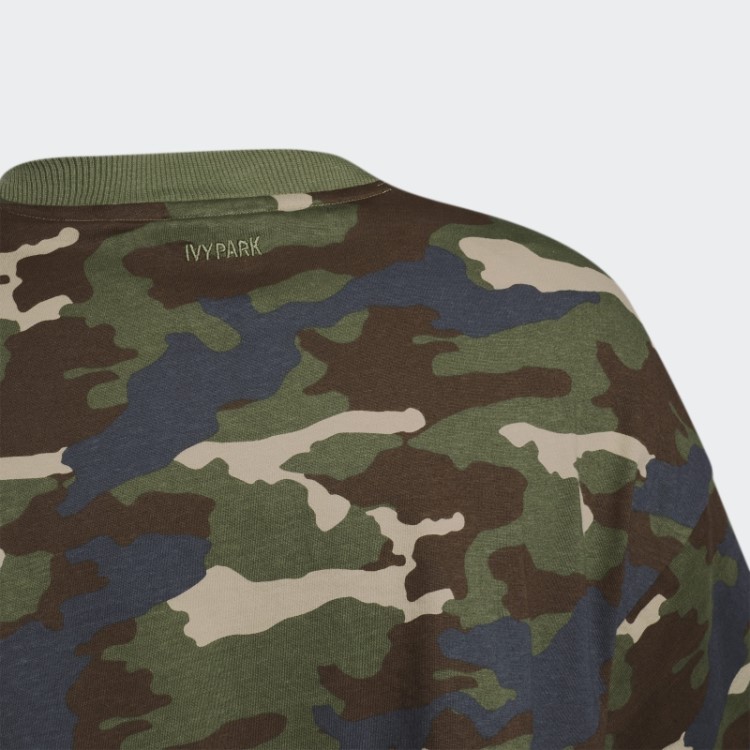 Camiseta Cropped (tamanho Grande) Adidas Camo Print