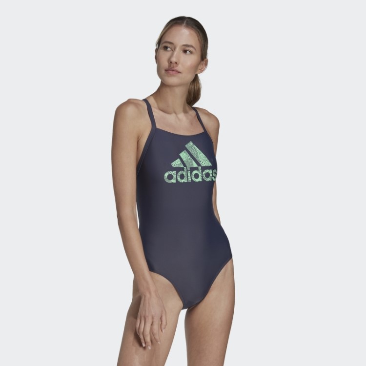 Maiô Marinho Com Logo Grande Adidas
