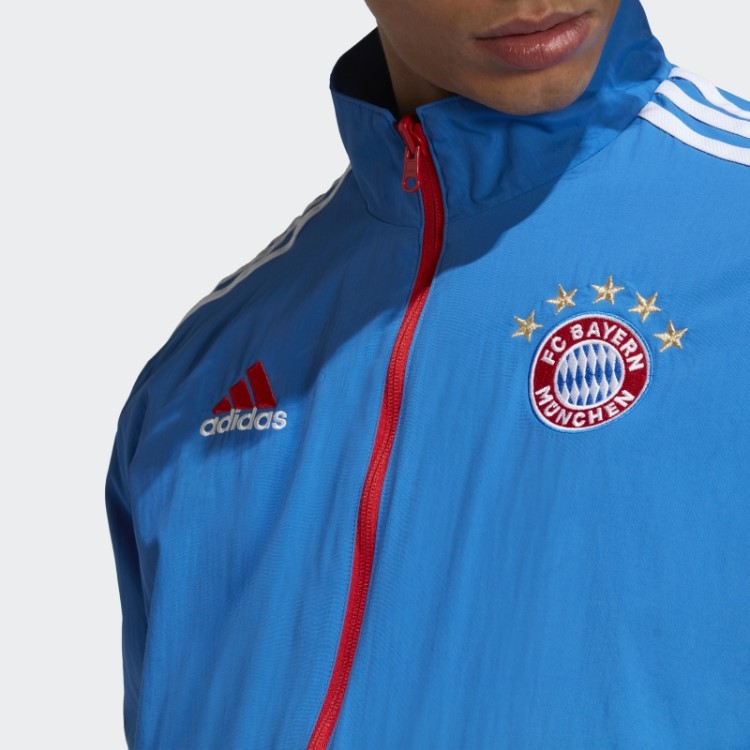 Jaqueta Reversível Adidas Fc Bayern Hino Royal