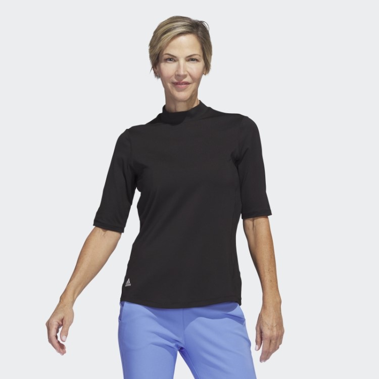 Camisa Polo Preta Adidas Essentials Mock