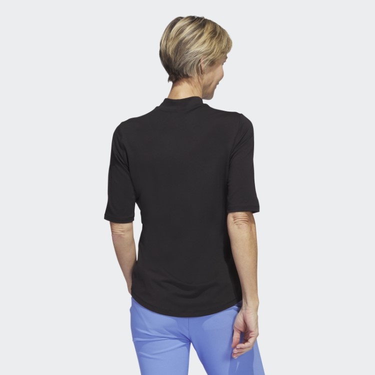 Camisa Polo Preta Adidas Essentials Mock