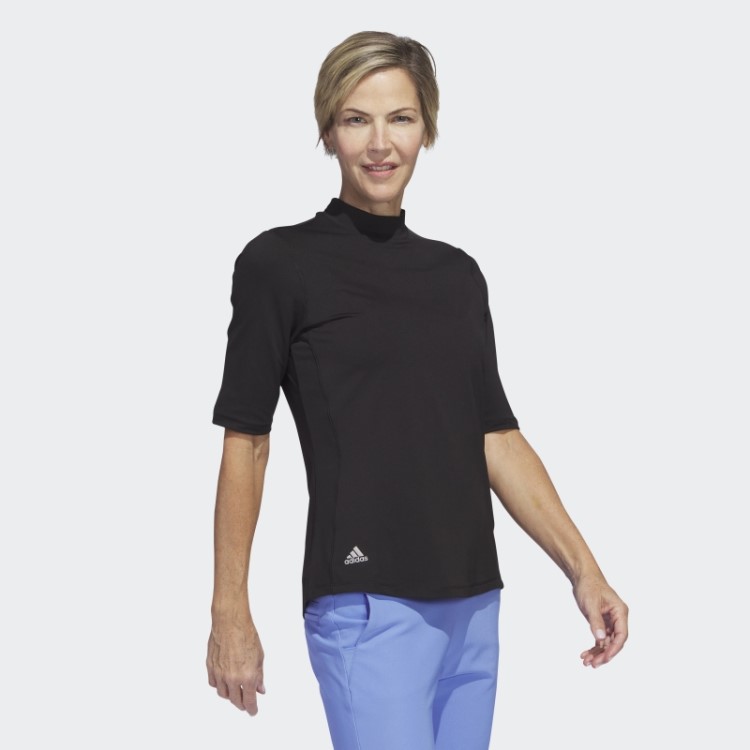 Camisa Polo Preta Adidas Essentials Mock