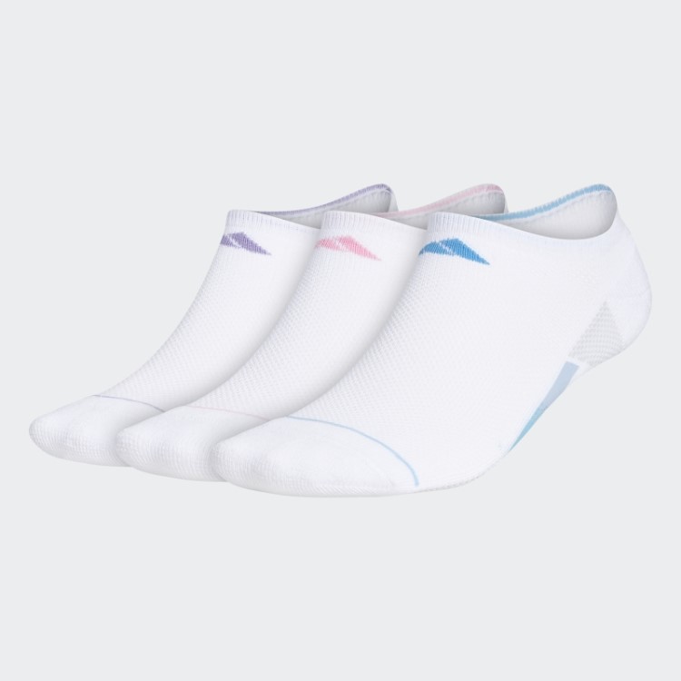 Meias No-show Com Listras Superlite Brancas Quentes 3 Pares Adidas