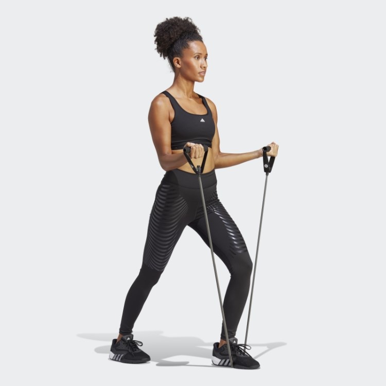 Leggings Pretas Techfit Control Adidas De Comprimento Total