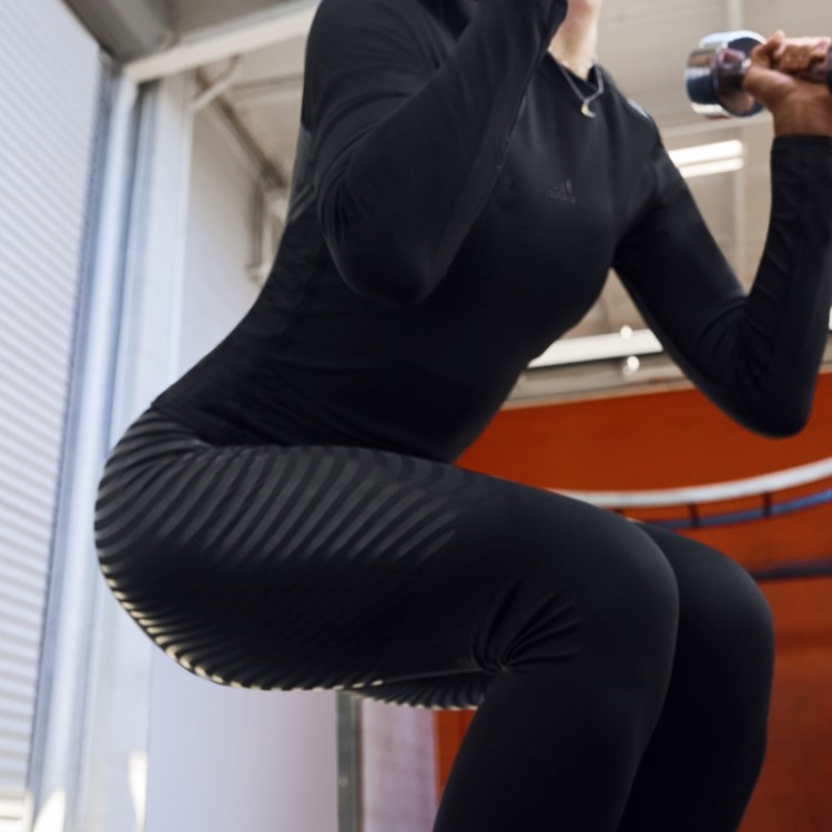 Leggings Pretas Techfit Control Adidas De Comprimento Total