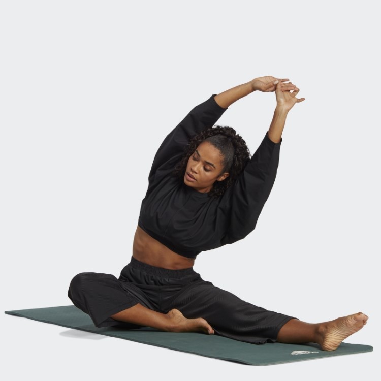 Moletom Preto Yoga Studio Crop Adidas