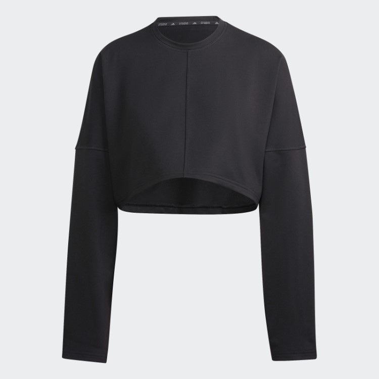 Moletom Preto Yoga Studio Crop Adidas