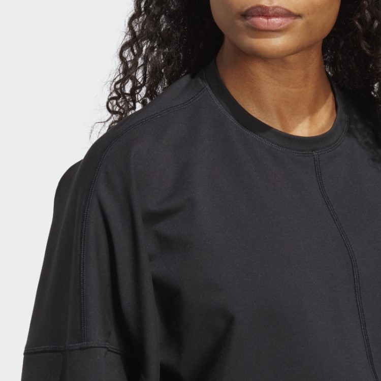 Moletom Preto Yoga Studio Crop Adidas