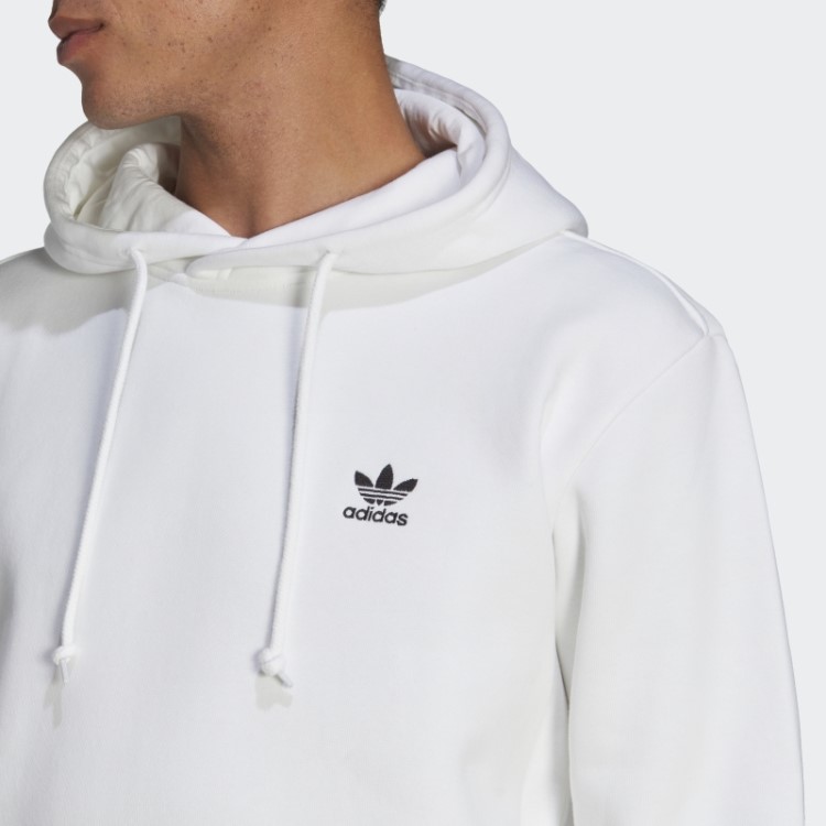Moletom Com Capuz Trefoil Essentials Branco Adidas