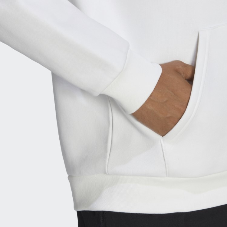 Moletom Com Capuz Trefoil Essentials Branco Adidas