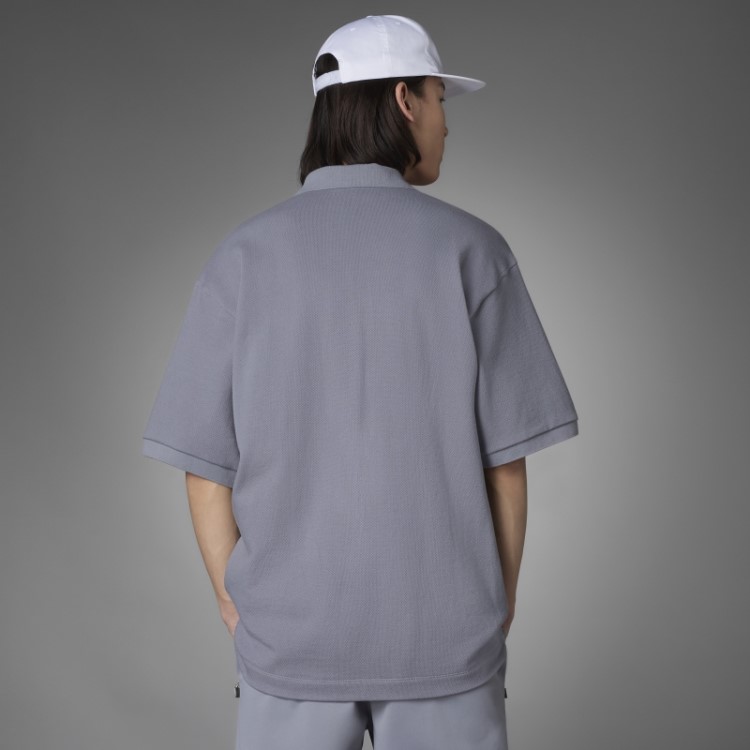 Camisa Polo Tie-break Versão Azul Cinza Adidas