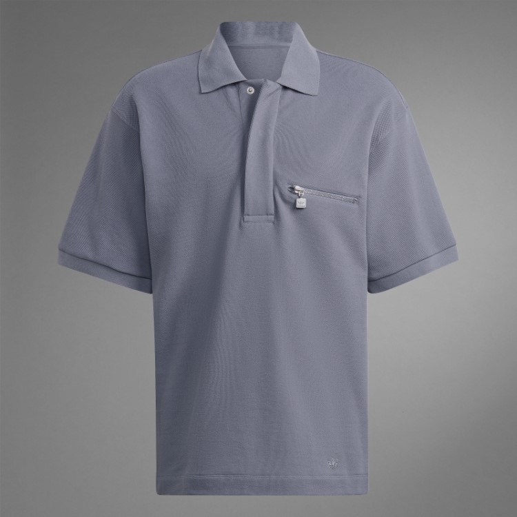Camisa Polo Tie-break Versão Azul Cinza Adidas