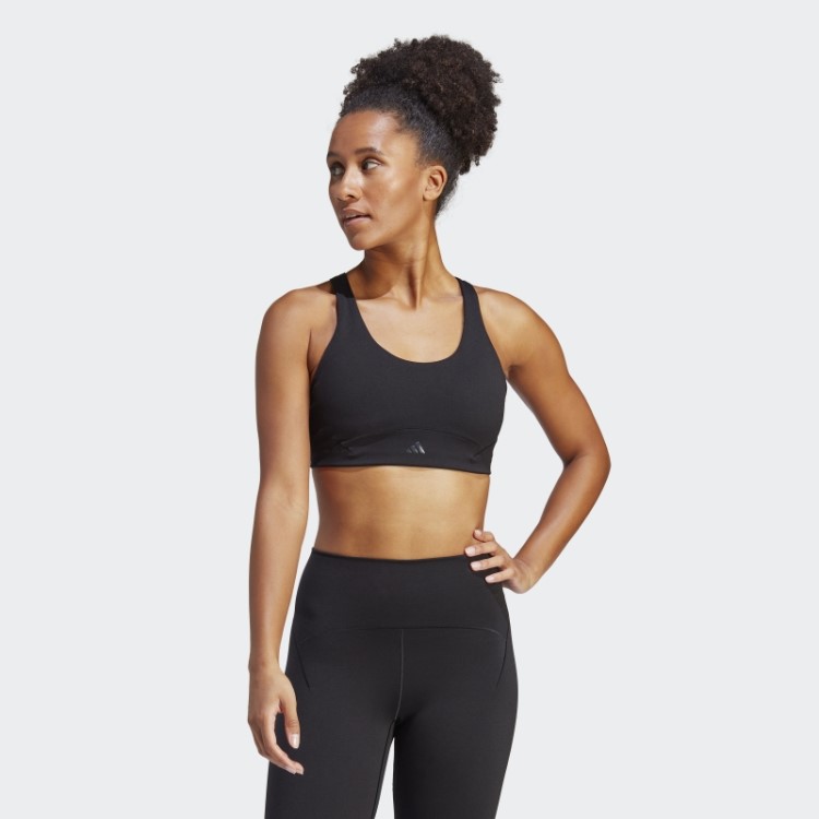Sutiã Coreflow Luxe Studio De Suporte Médio Preto Adidas