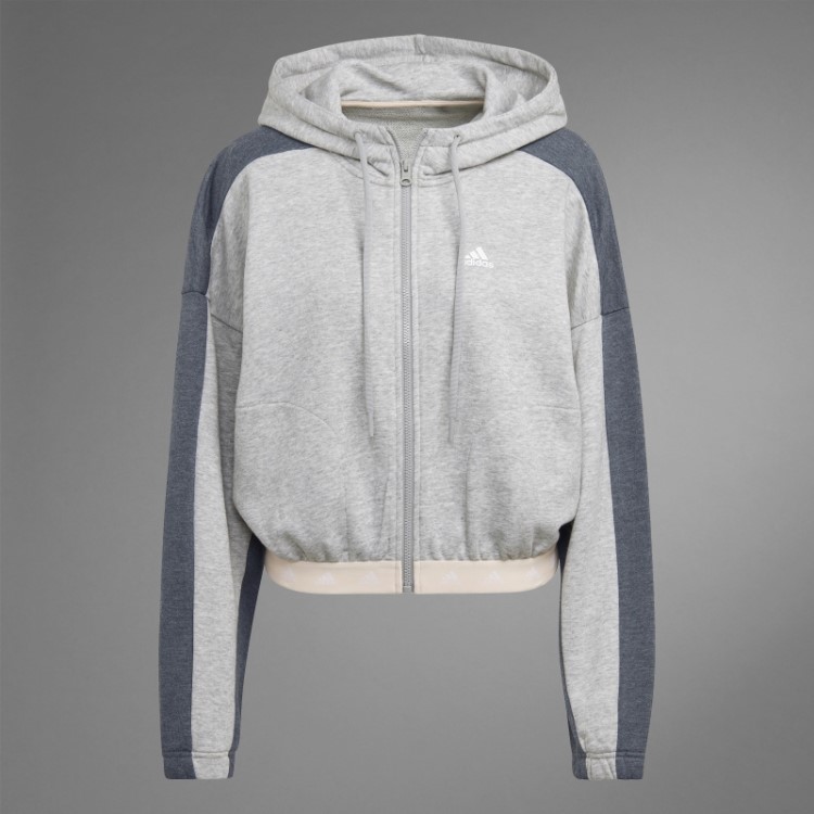 Moletom Com Capuz Felpudo Francês Hyperglam Adidas Cinza Médio