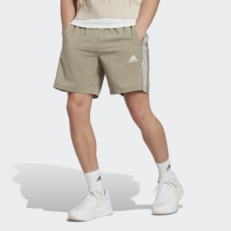 Short Adidas Aeroready Essentials Chelsea Com As Três Listras Silver Pebble