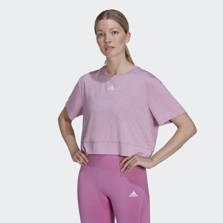 Adidas Aeroready Studio Camiseta Soltinha Lilás